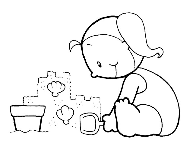 Dibujo de la playa para colorear